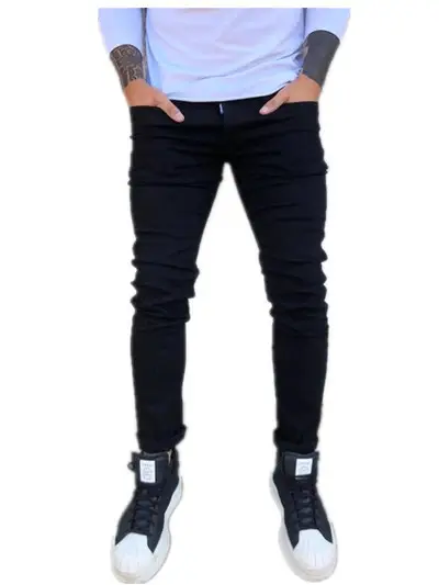 2018 Men Slim Fit White Skinny Jeans Trousers Set — feature 3