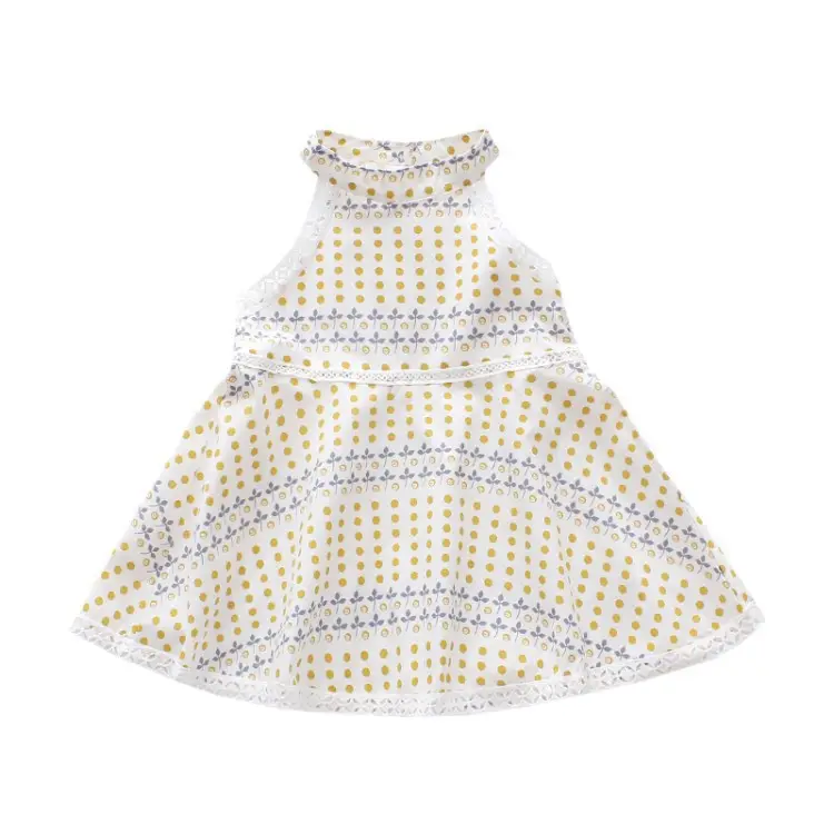 Girls Cotton Polka Dot Dress Summer Skirt Set