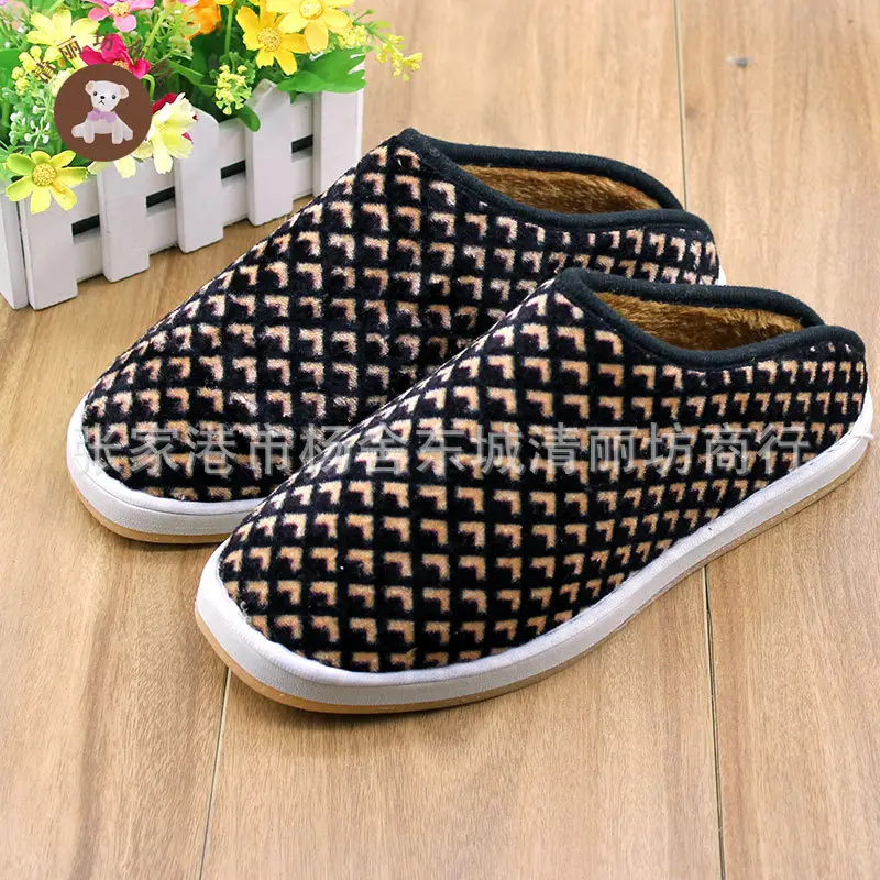 Oxford men's and women's stalls indoor warm winter home beef bottom half bag with handmade cotton slippers wholesale