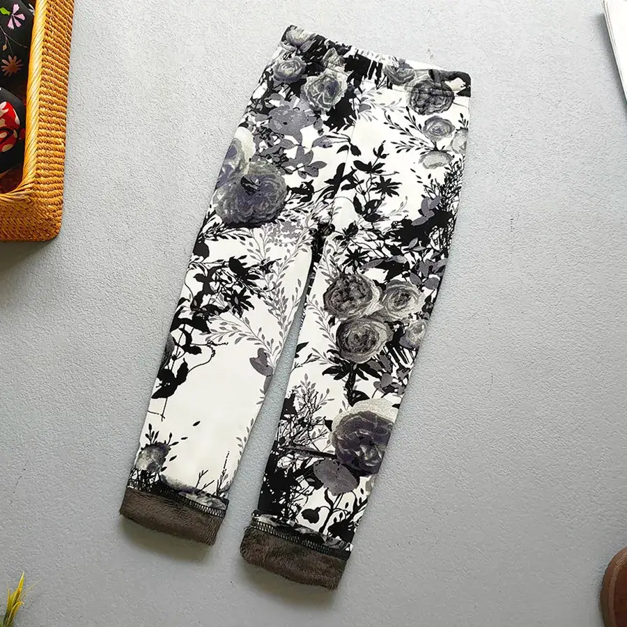Children's Fleece Lined Tie-Dye Leggings Pink Blue - Image 13