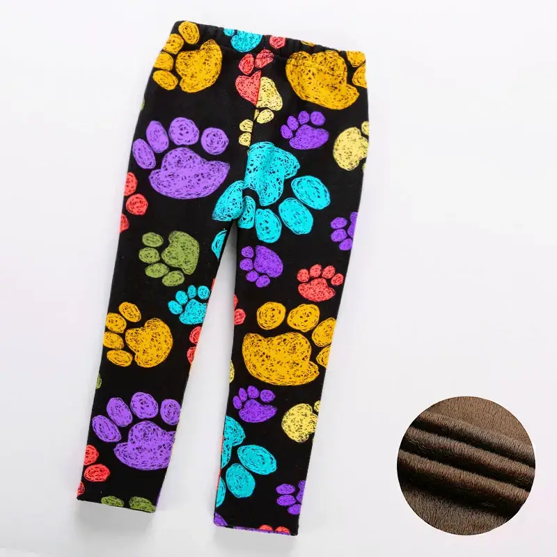 Children's Fleece Lined Tie-Dye Leggings Pink Blue - Image 16