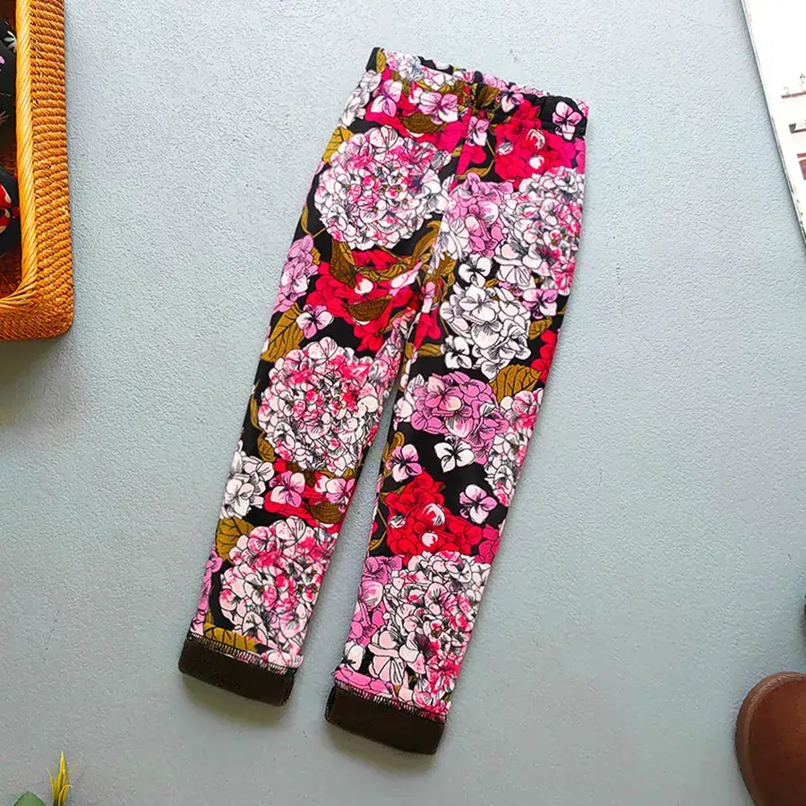 Children's Fleece Lined Tie-Dye Leggings Pink Blue - Image 26