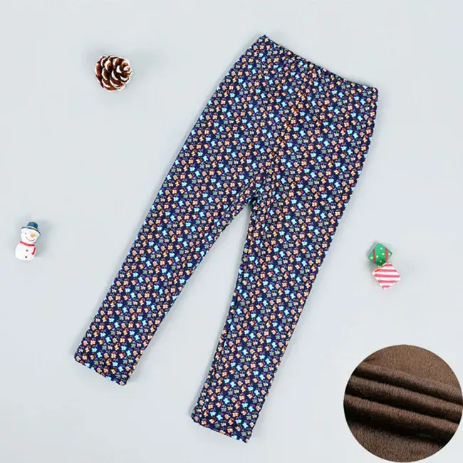 Children's Fleece Lined Tie-Dye Leggings Pink Blue - Image 7