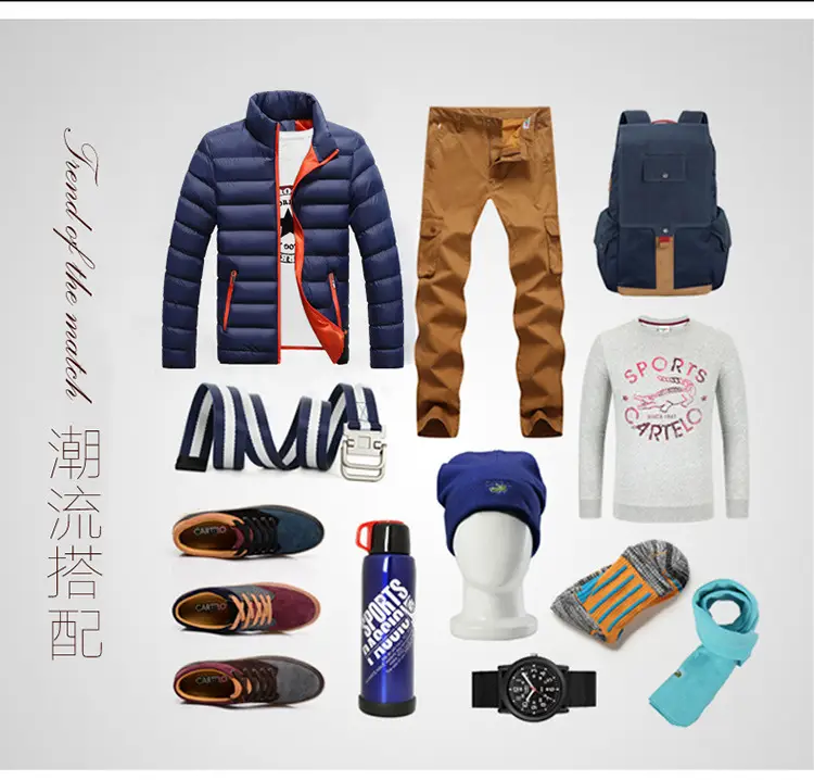 Men's Maroon Puffer Jacket Large Winter Casual — feature 4
