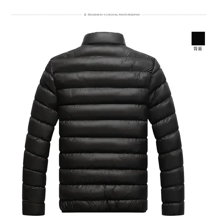 Men's Maroon Puffer Jacket Large Winter Casual — feature 6