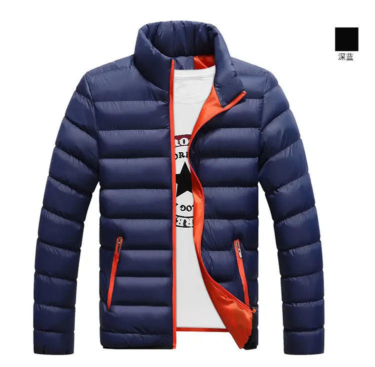 Men's Maroon Puffer Jacket Large Winter Casual — feature 7