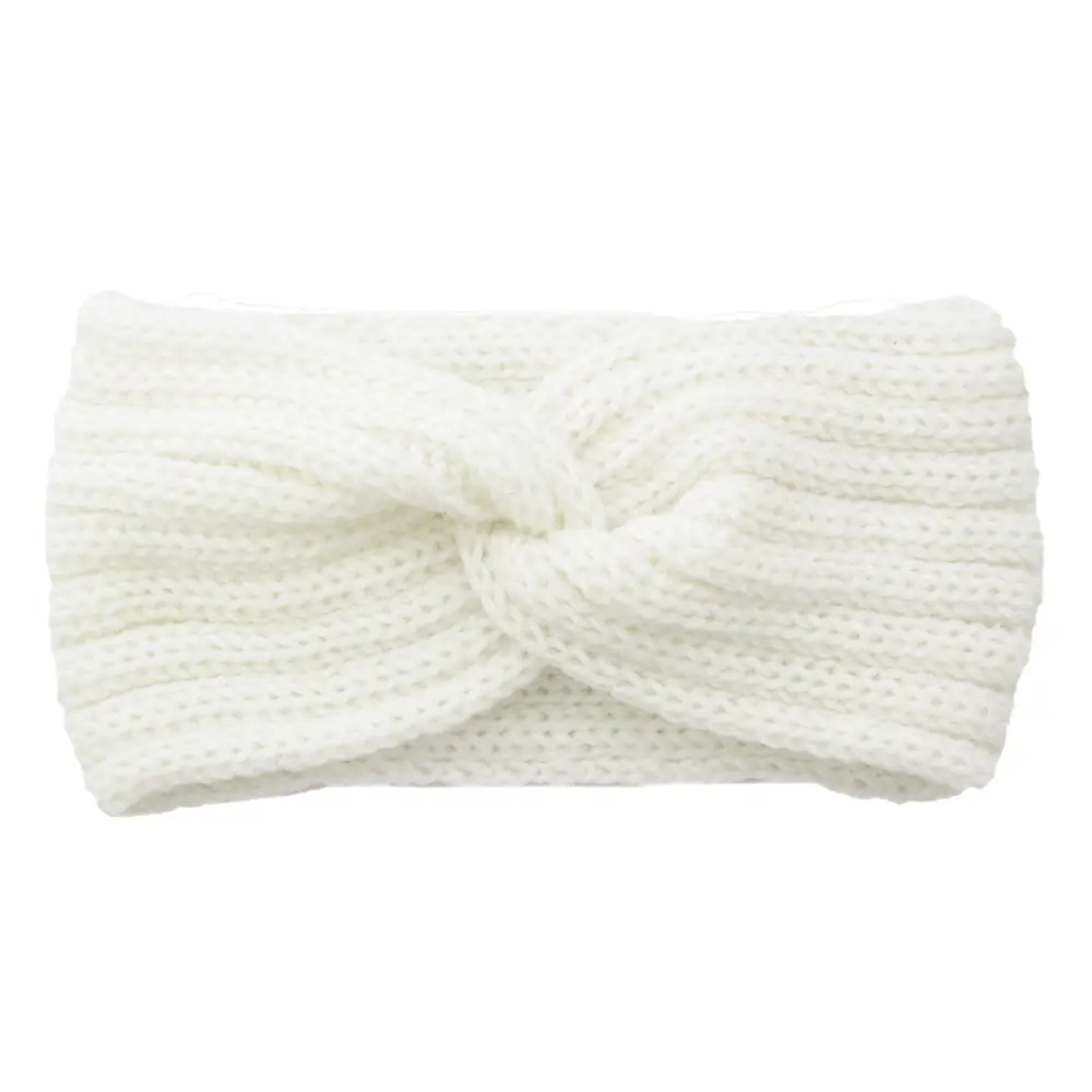 Red Knitted Cross Wool Headband for Women - Image 11