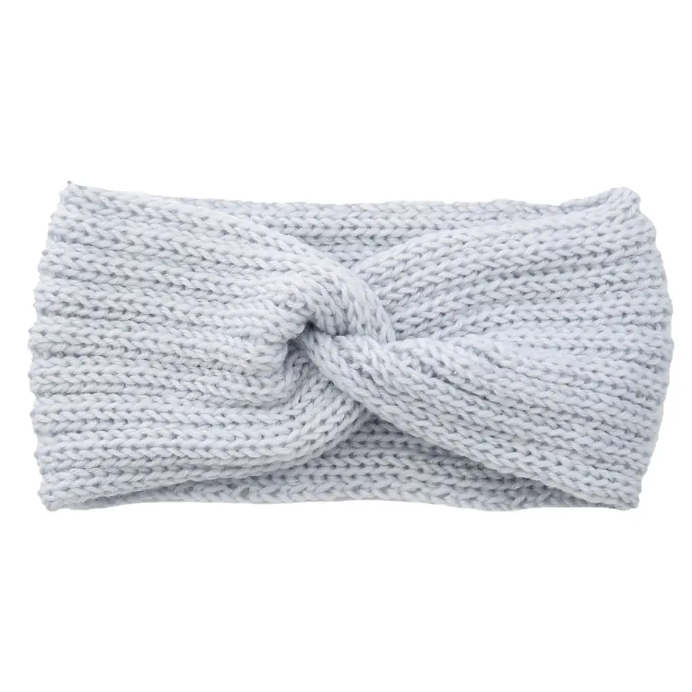 Red Knitted Cross Wool Headband for Women - Image 12