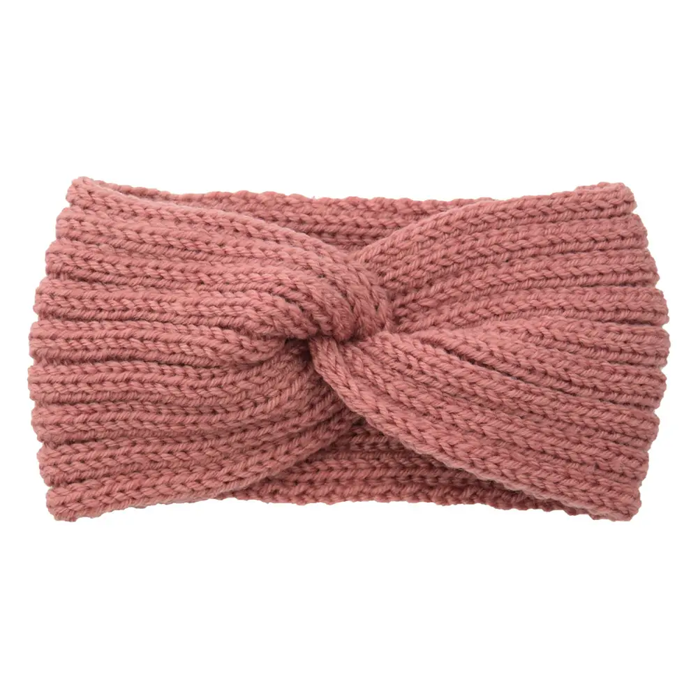 Red Knitted Cross Wool Headband for Women - Image 18
