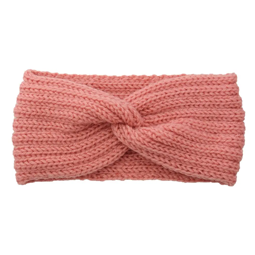 Red Knitted Cross Wool Headband for Women - Image 19