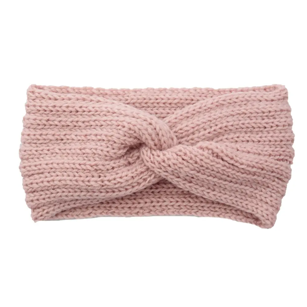 Red Knitted Cross Wool Headband for Women - Image 21