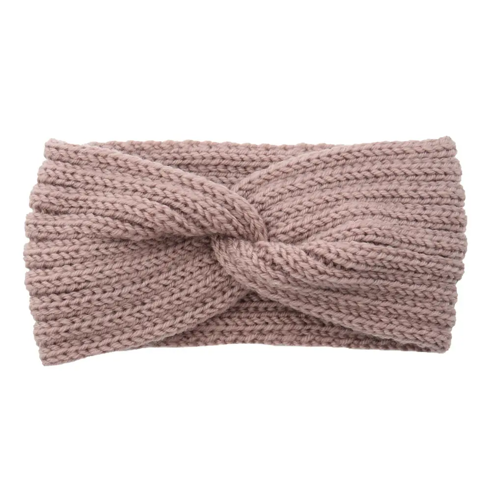 Red Knitted Cross Wool Headband for Women - Image 22