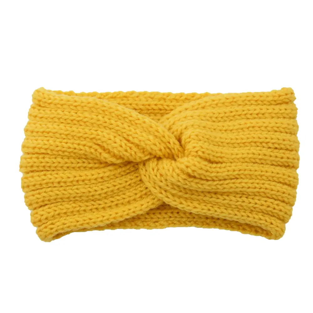 Red Knitted Cross Wool Headband for Women - Image 23