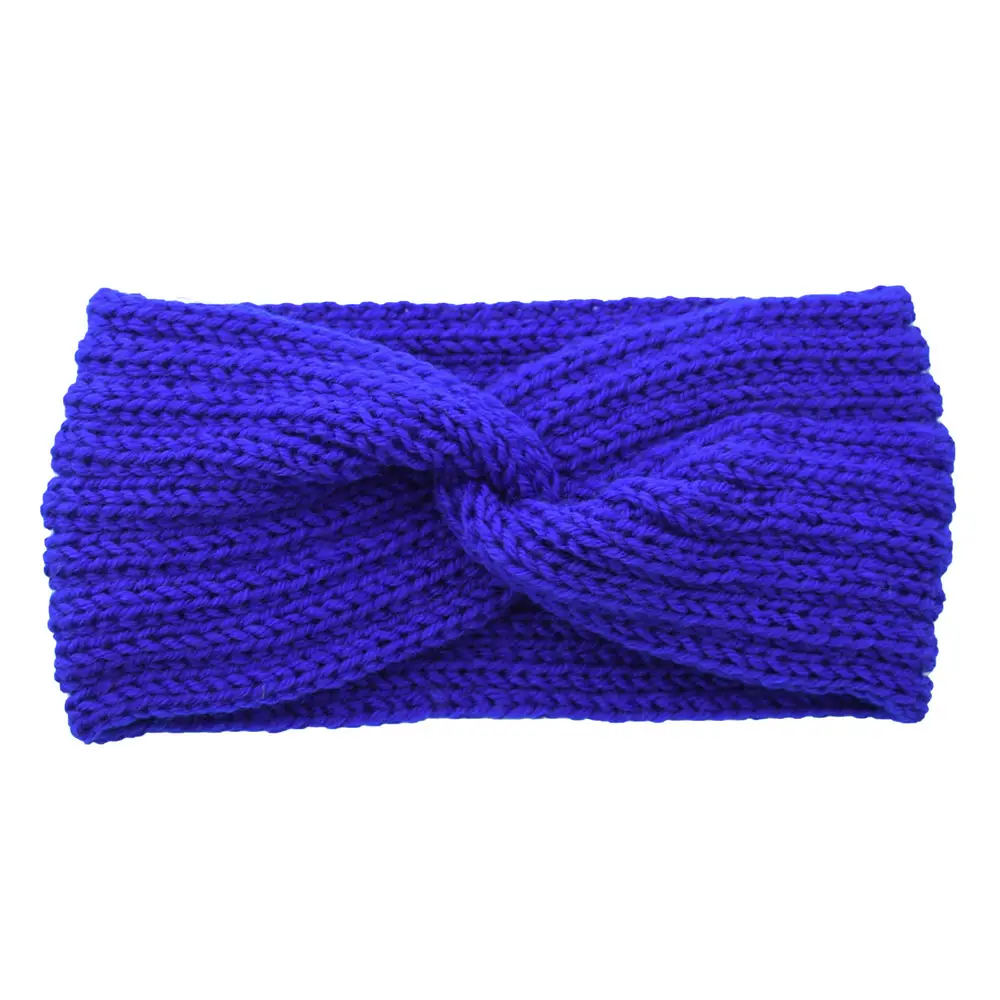 Red Knitted Cross Wool Headband for Women - Image 27