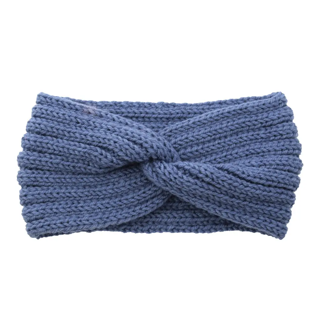 Red Knitted Cross Wool Headband for Women - Image 28
