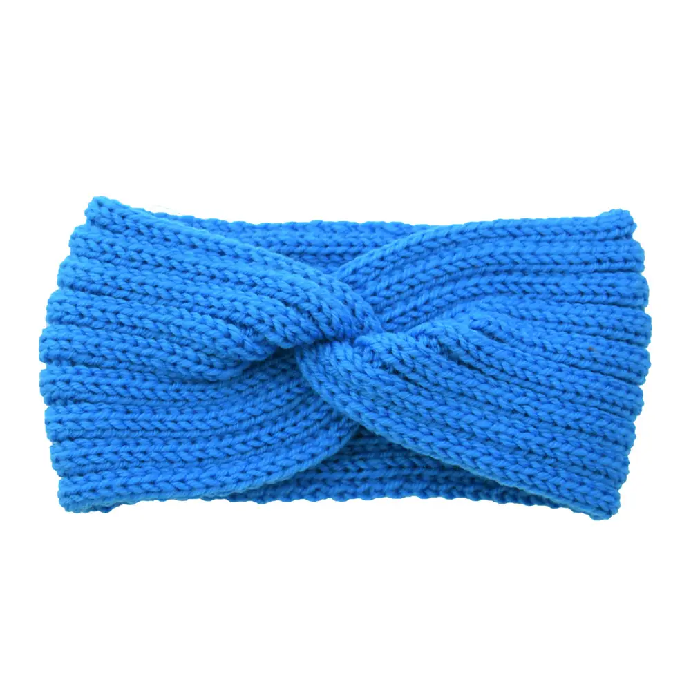 Red Knitted Cross Wool Headband for Women - Image 29