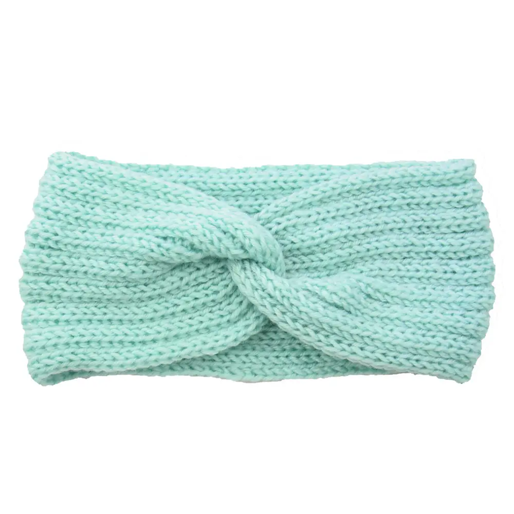 Red Knitted Cross Wool Headband for Women - Image 30