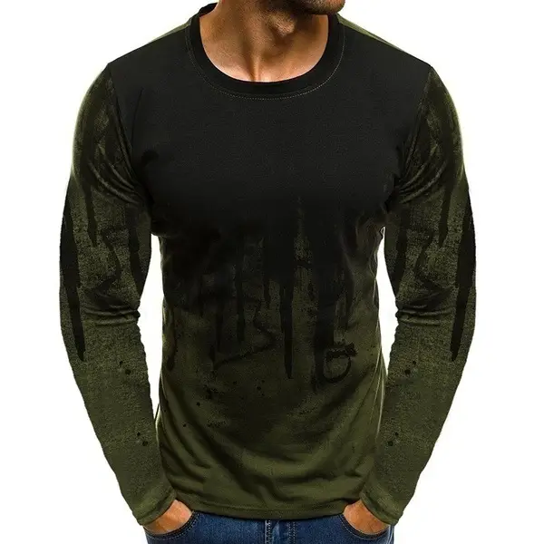 Men's 2024 Long Sleeve Camo T-Shirt Grey - Image 3