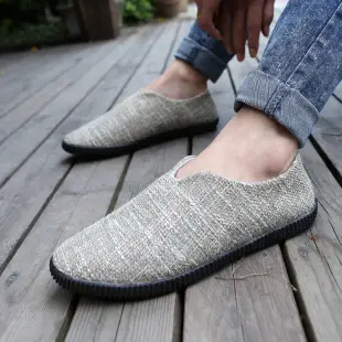 Men Linen T-Shape Flip Flops Summer Casual Shoes — feature 19