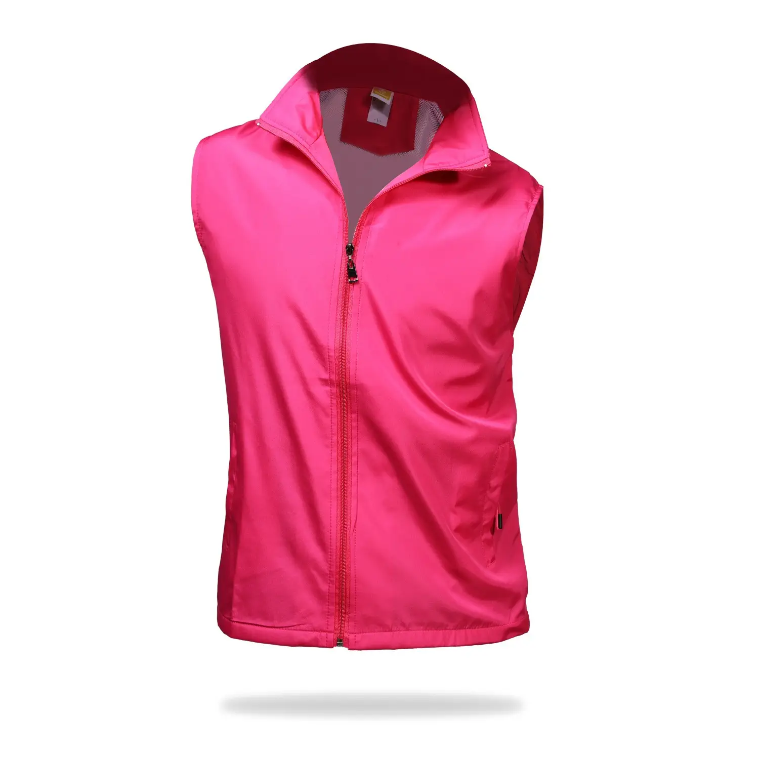 Blue Full-Zip Sleeve Vest for Men - Image 4