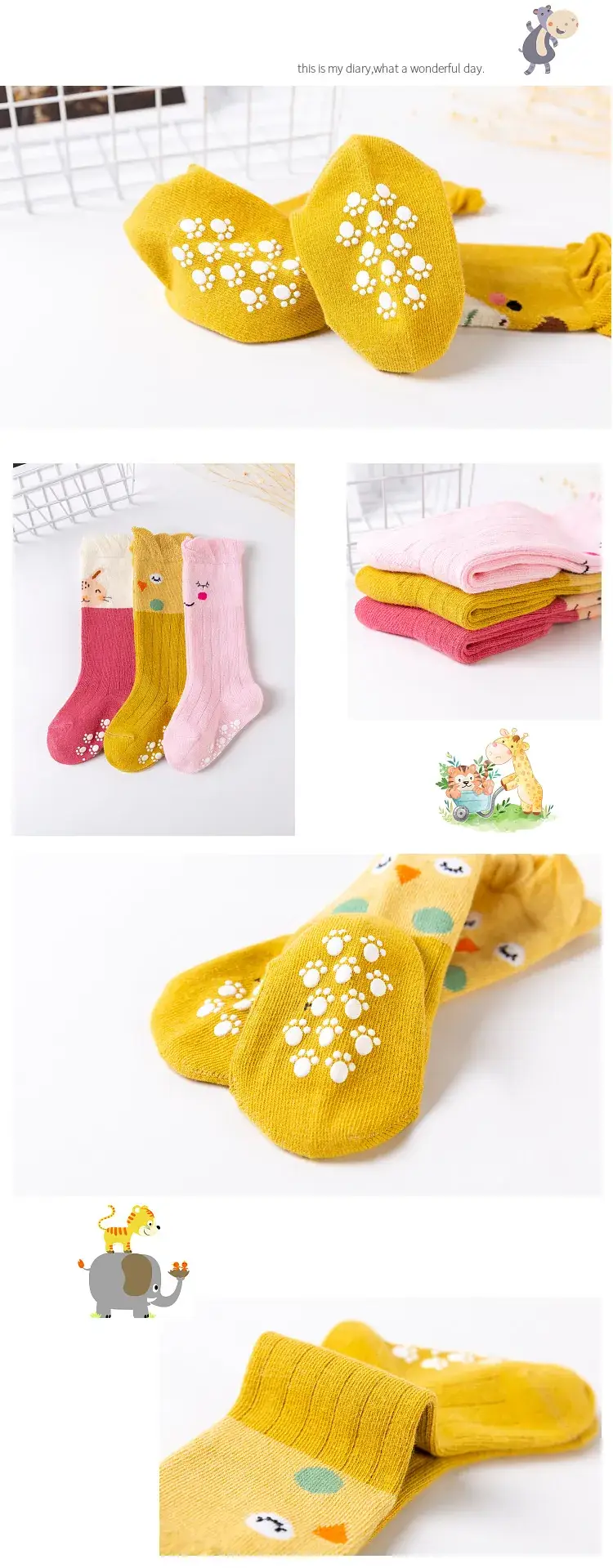 Autumn Baby Socks Boneless Loose Neck Non-Slip — feature 11