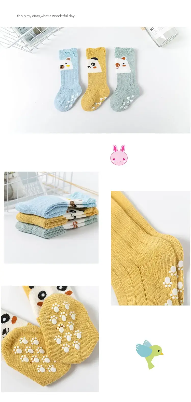 Autumn Baby Socks Boneless Loose Neck Non-Slip — feature 14