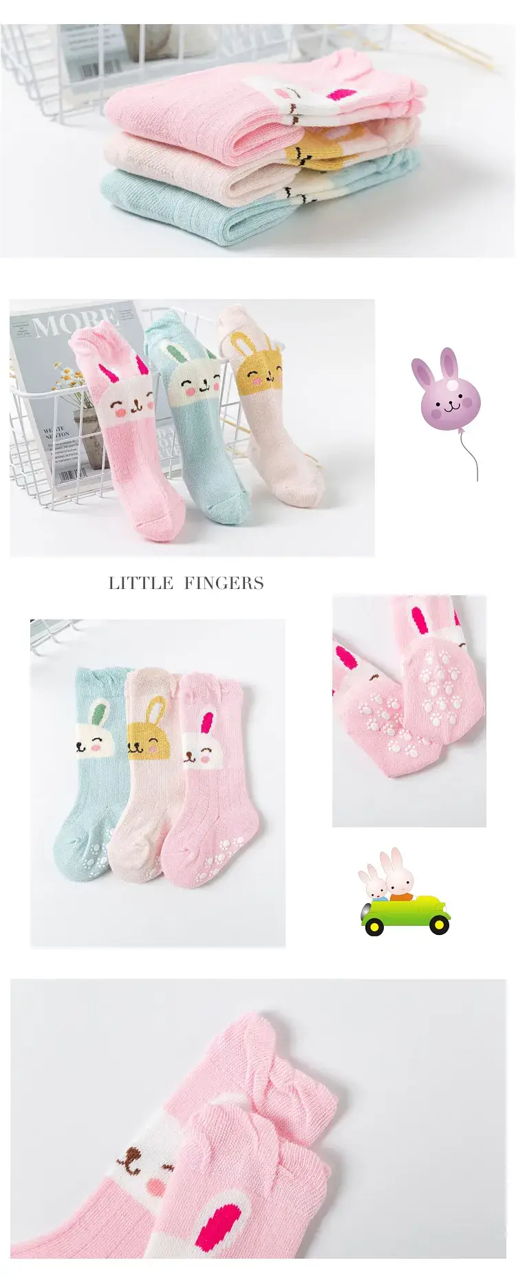 Autumn Baby Socks Boneless Loose Neck Non-Slip — feature 15
