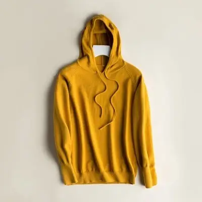 Women Grey Hooded Knitted Sweatshirt Medium