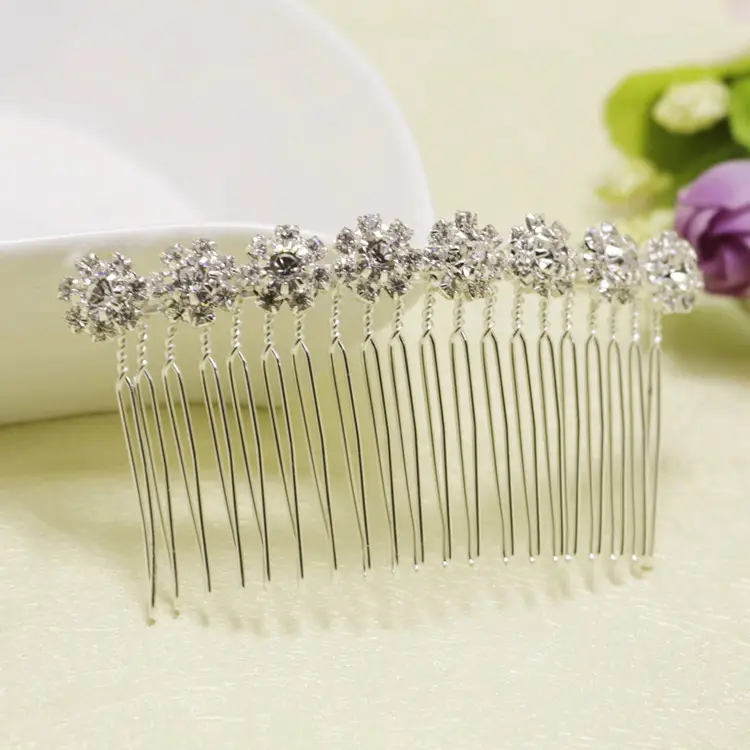 Korean Style Rhinestone Hair Combs for Bridal Use - Image 5
