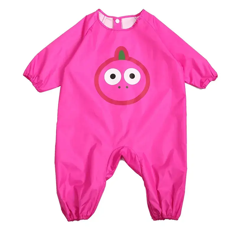 Pink Cartoon Face Kids Pajama Set Waterproof Sand Playwear - Image 3