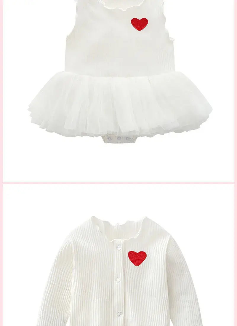 Baby Skirt Pure Cotton Western Style Newborn Siaman Cute Love Suit — feature 5