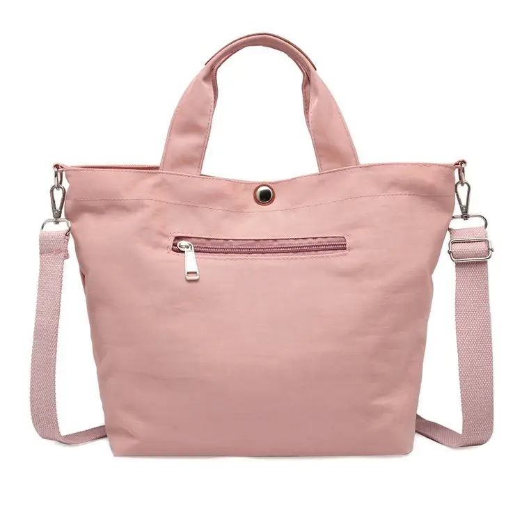 Women's Red Nylon Shoulder Bag Large Capacity - Image 11