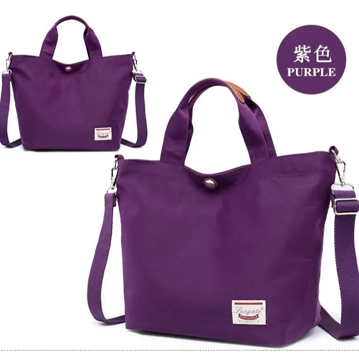 Women's Red Nylon Shoulder Bag Large Capacity - Image 12
