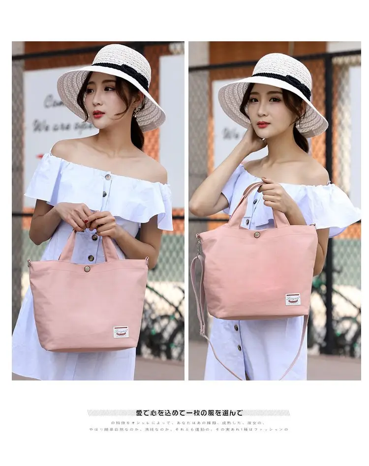 Women's Red Nylon Shoulder Bag Large Capacity — feature 23