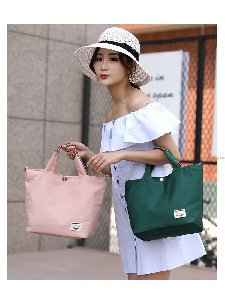 Women's Red Nylon Shoulder Bag Large Capacity — feature 24