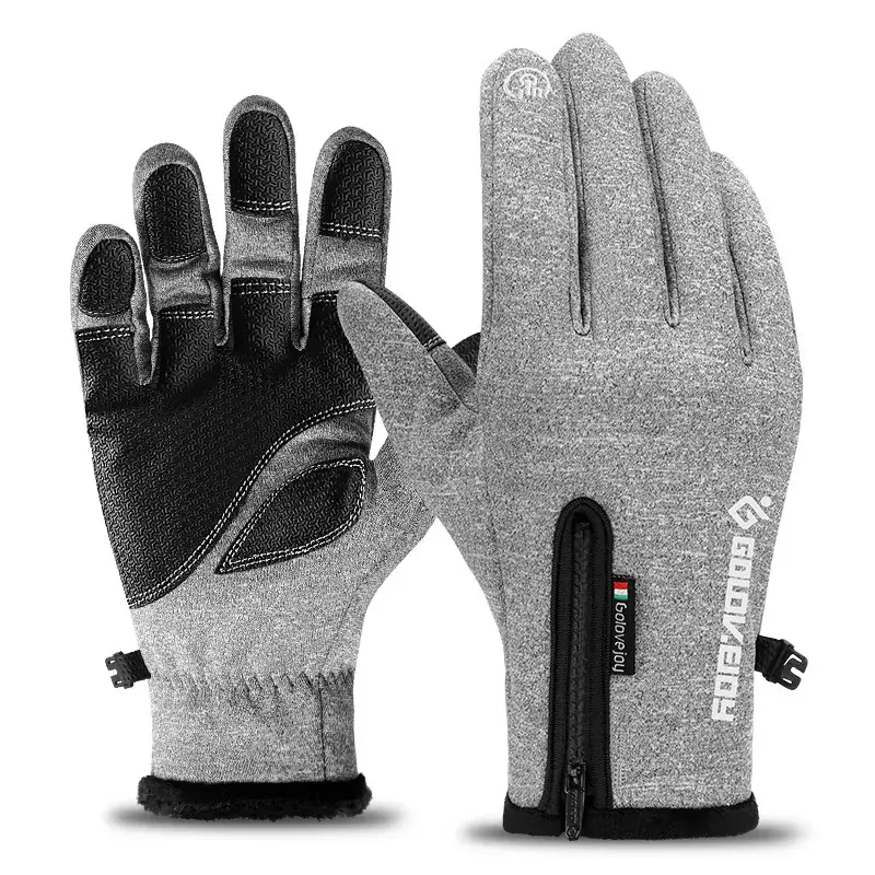 Men's Outdoor Winter Cycling Gloves Waterproof Velvet Touch Screen - Image 2
