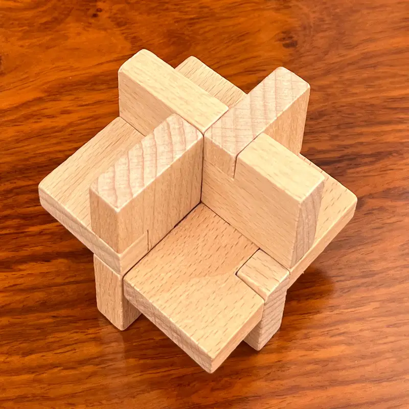 Wooden Beech Lock Puzzle Set for Kids - Image 10