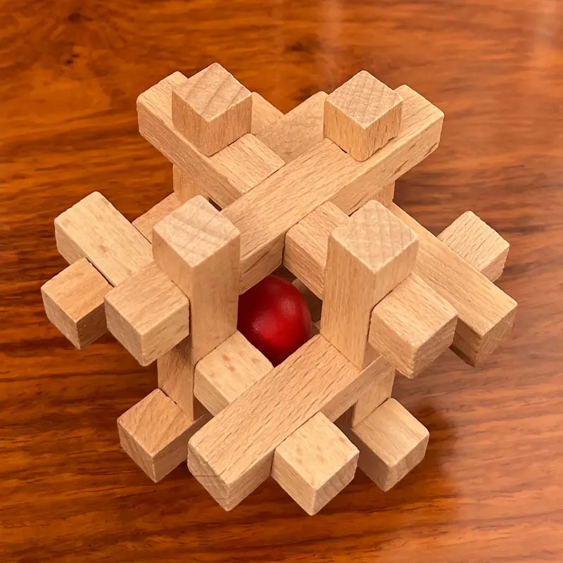 Wooden Beech Lock Puzzle Set for Kids - Image 13