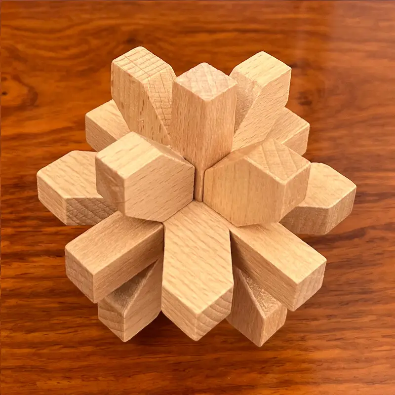 Wooden Beech Lock Puzzle Set for Kids - Image 14