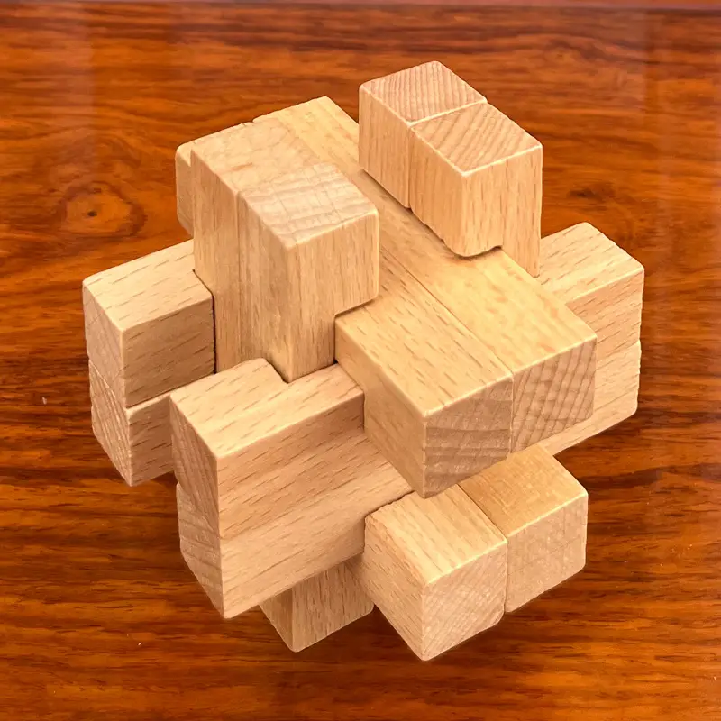 Wooden Beech Lock Puzzle Set for Kids - Image 16