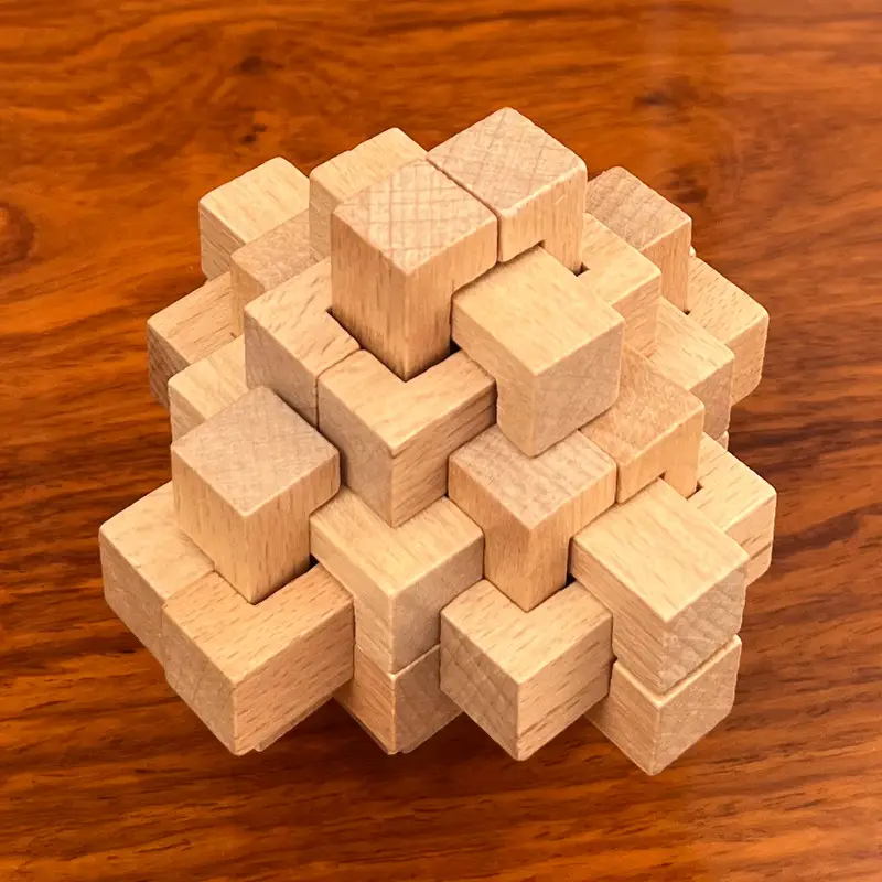 Wooden Beech Lock Puzzle Set for Kids - Image 19