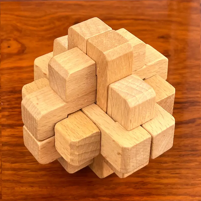 Wooden Beech Lock Puzzle Set for Kids - Image 21