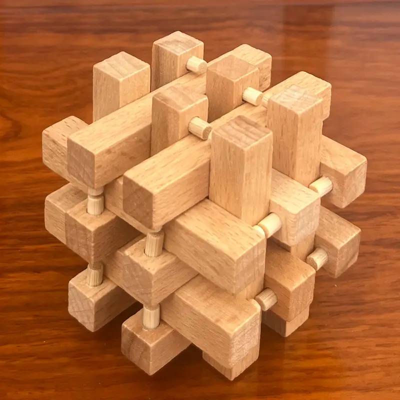 Wooden Beech Lock Puzzle Set for Kids - Image 23