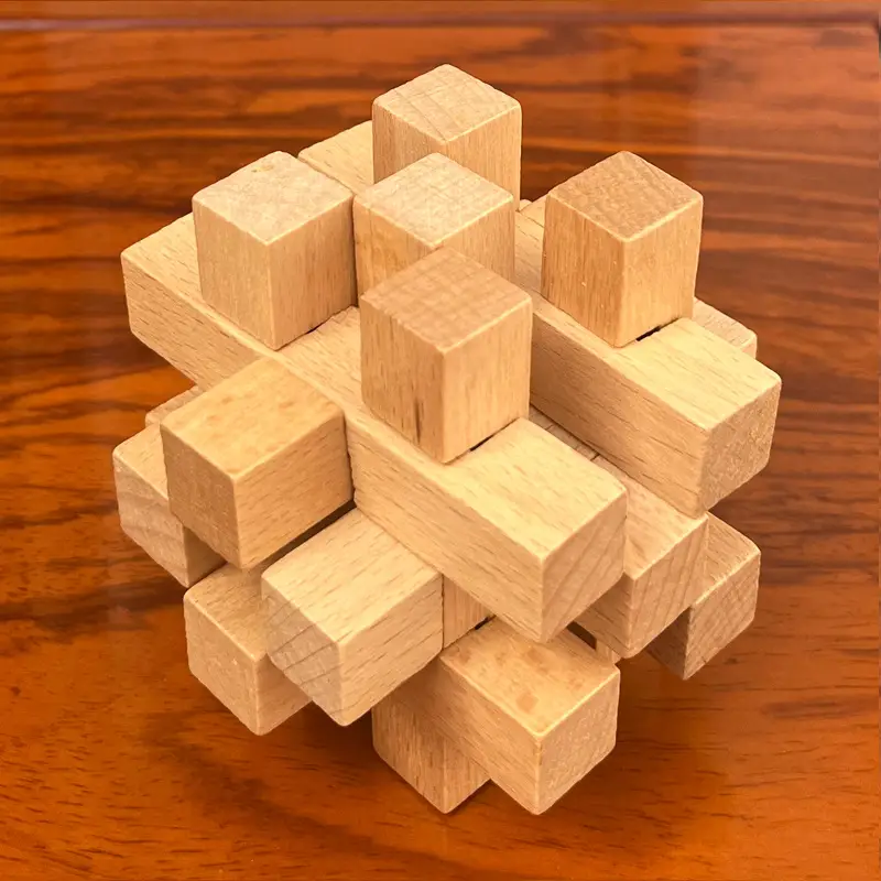 Wooden Beech Lock Puzzle Set for Kids - Image 24