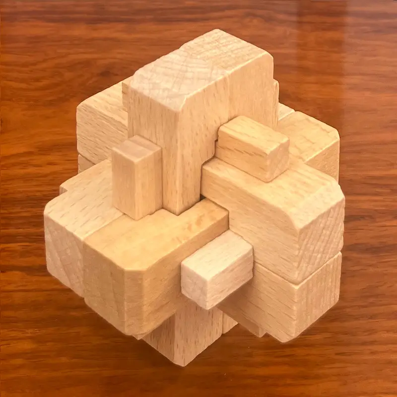 Wooden Beech Lock Puzzle Set for Kids - Image 27