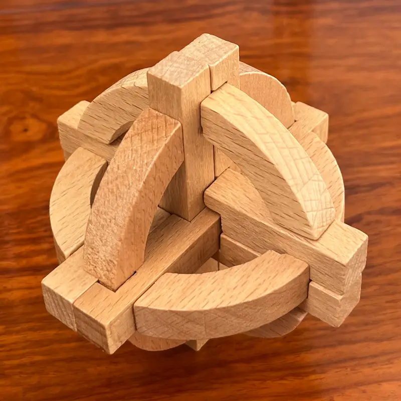 Wooden Beech Lock Puzzle Set for Kids - Image 30