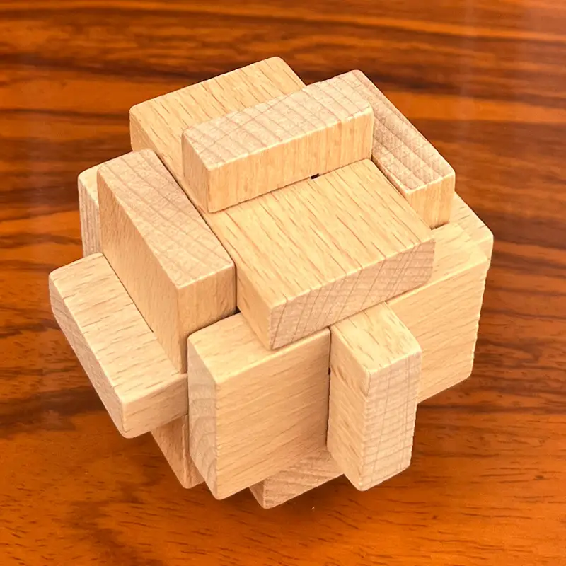 Wooden Beech Lock Puzzle Set for Kids - Image 31