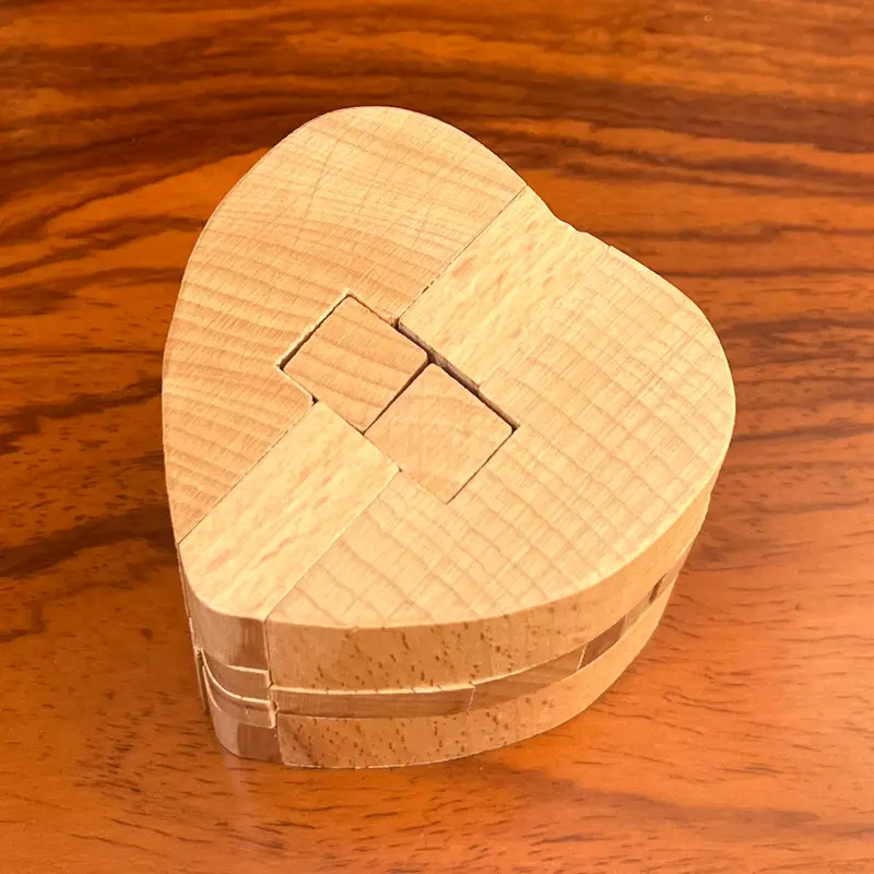 Wooden Beech Lock Puzzle Set for Kids - Image 34