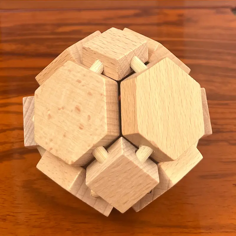 Wooden Beech Lock Puzzle Set for Kids - Image 40