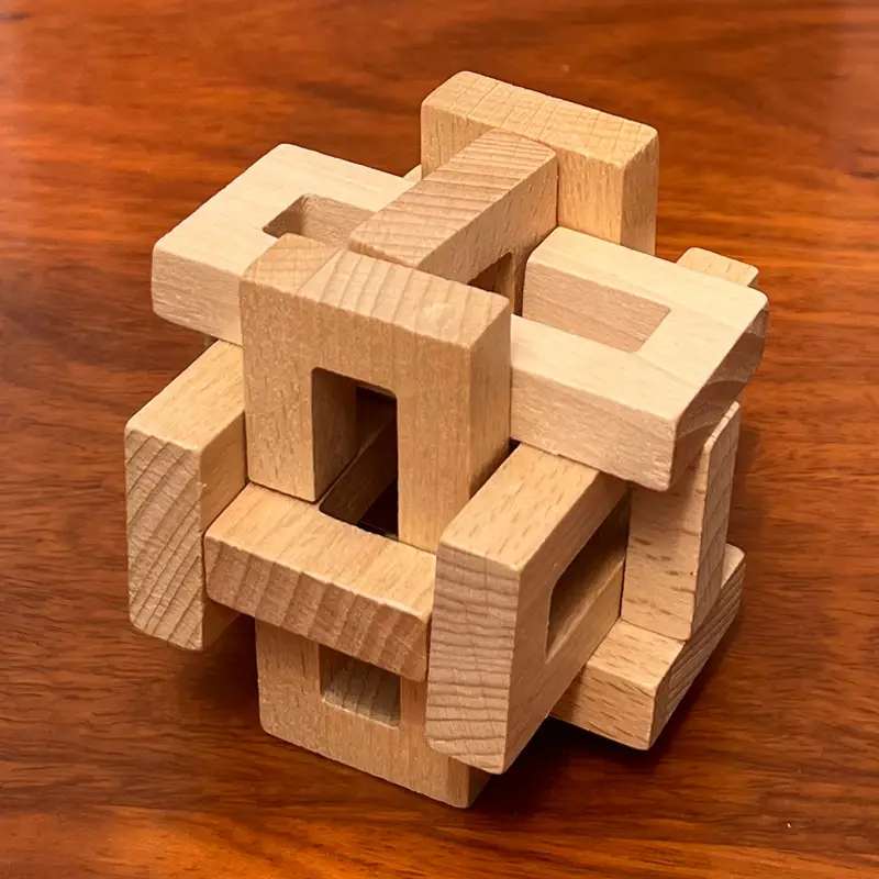 Wooden Beech Lock Puzzle Set for Kids - Image 41